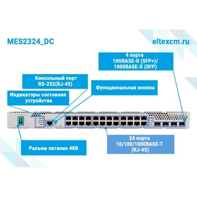 Коммутатор Eltex MES2324_DC Коммутатор Eltex MES2324_DC