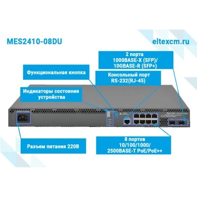 Коммутатор Eltex MES2410-08DU Коммутатор Eltex MES2410-08DU
