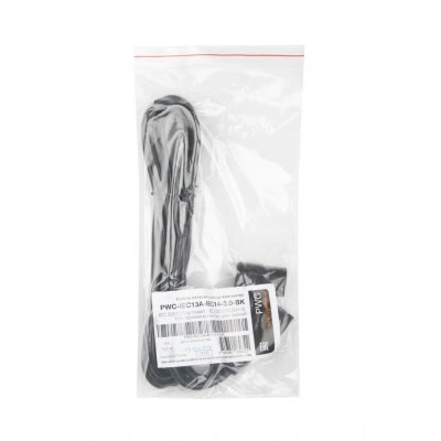 Кабель электропитания Hyperline PWC-IEC13A-IEC14-3.0-BK Кабель электропитания Hyperline PWC-IEC13A-IEC14-3.0-BK
